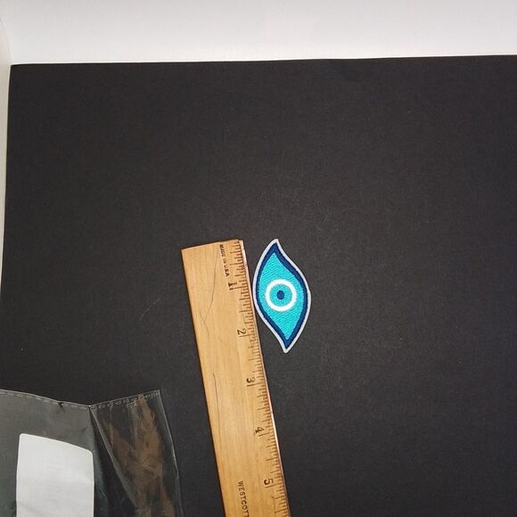 Evil eye protection iron on sewing patch accessory - Picture 3 of 3